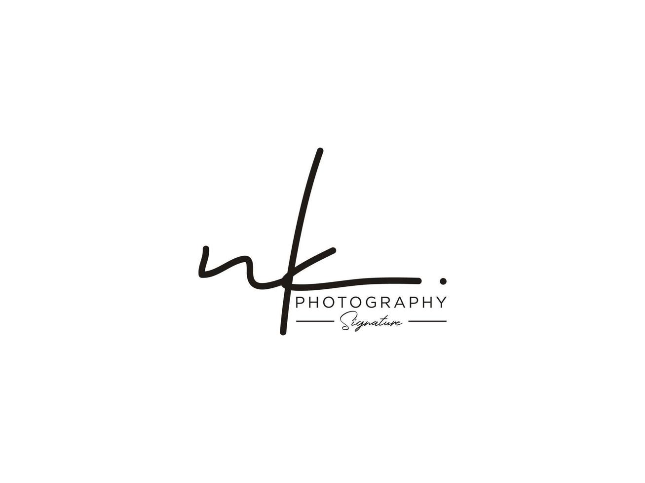 lettre nk signature logo template vecteur