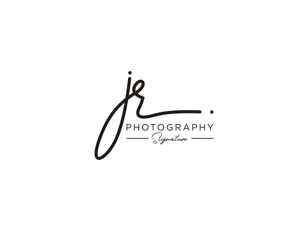 lettre jr signature logo template vecteur