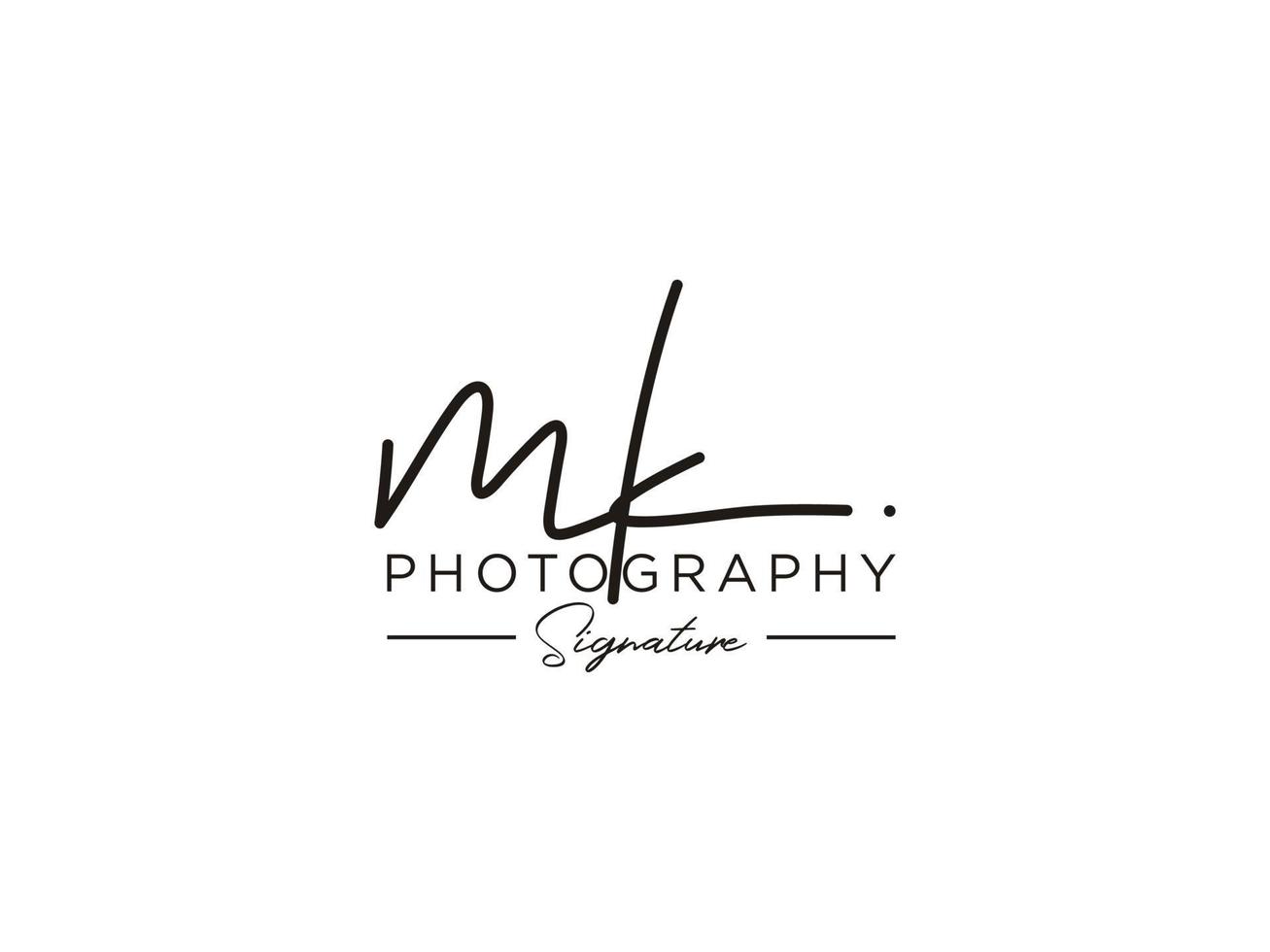 lettre mk signature logo template vecteur