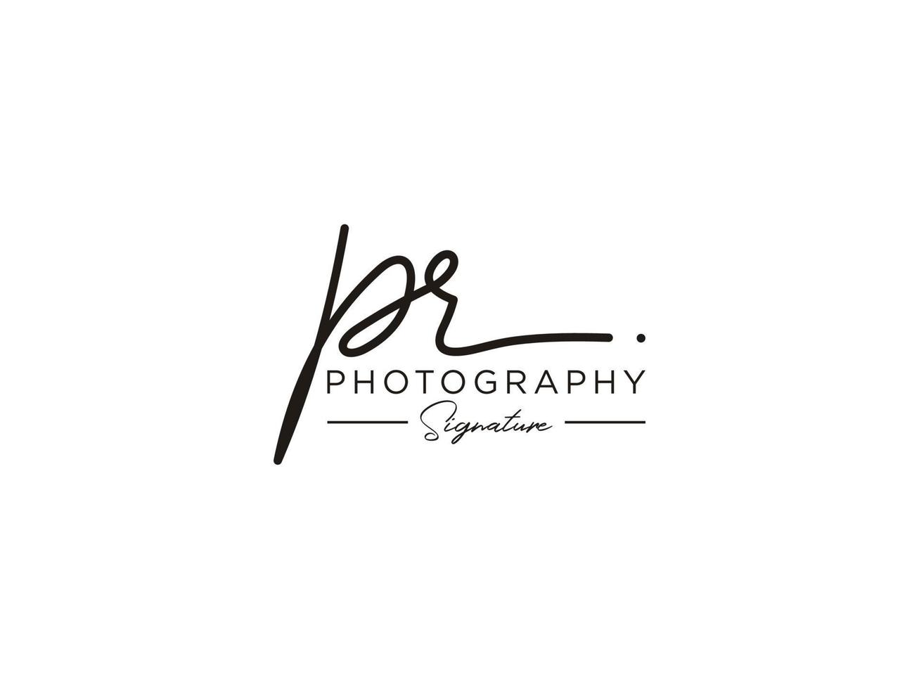 lettre pr signature logo template vecteur