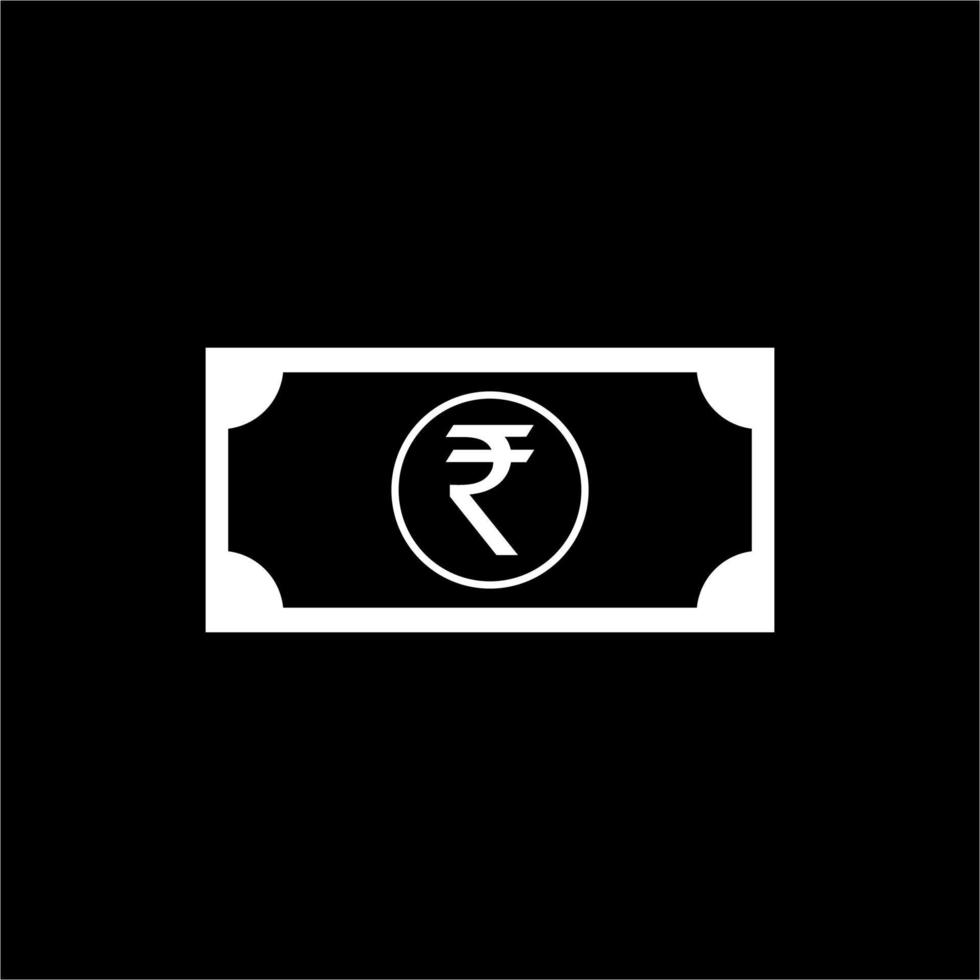 monnaie indienne, inr, symbole d'icône de roupie. illustration vectorielle vecteur