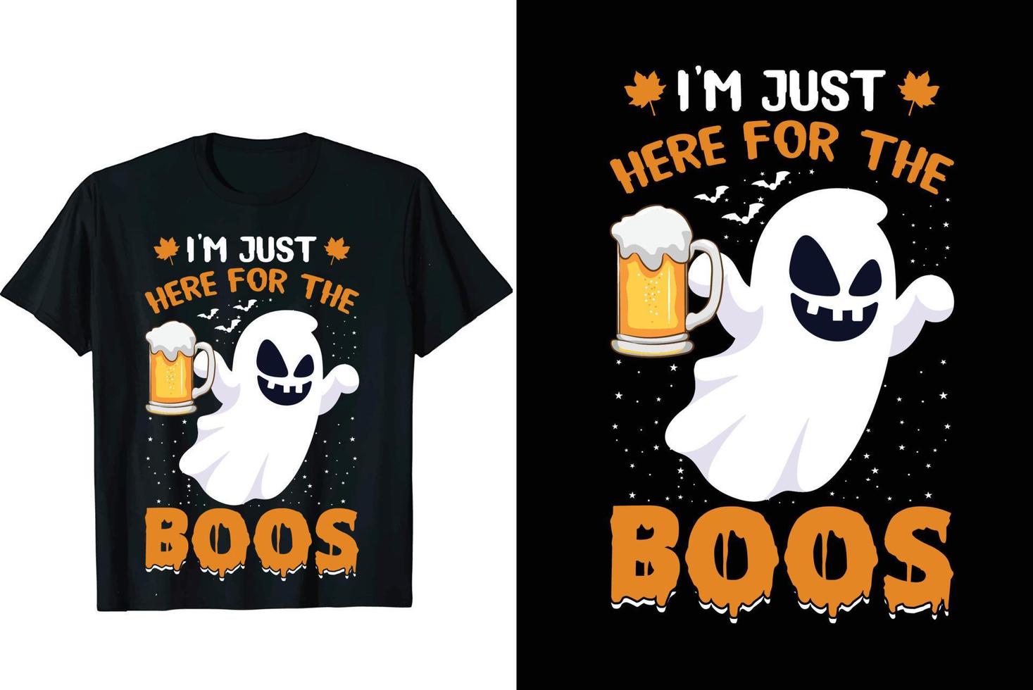conception de t-shirt halloween boo vecteur
