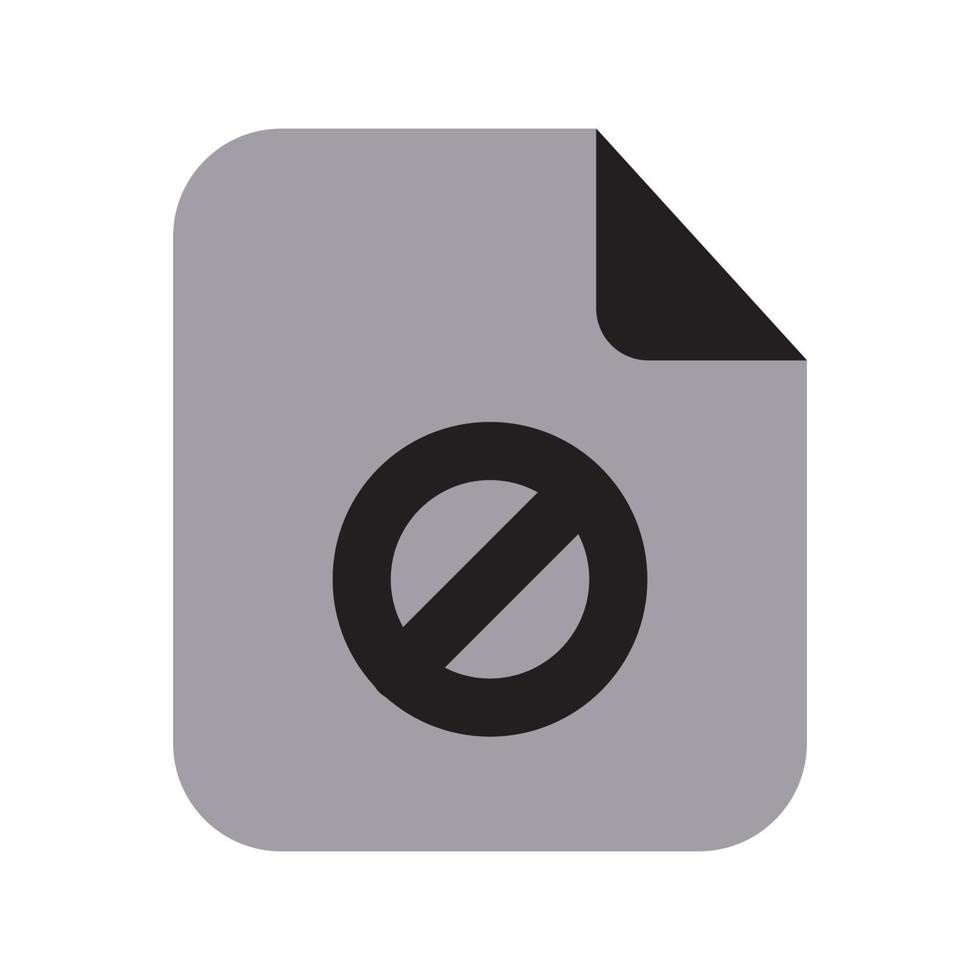 icône de fichiers restreints bicolore solide vecteur