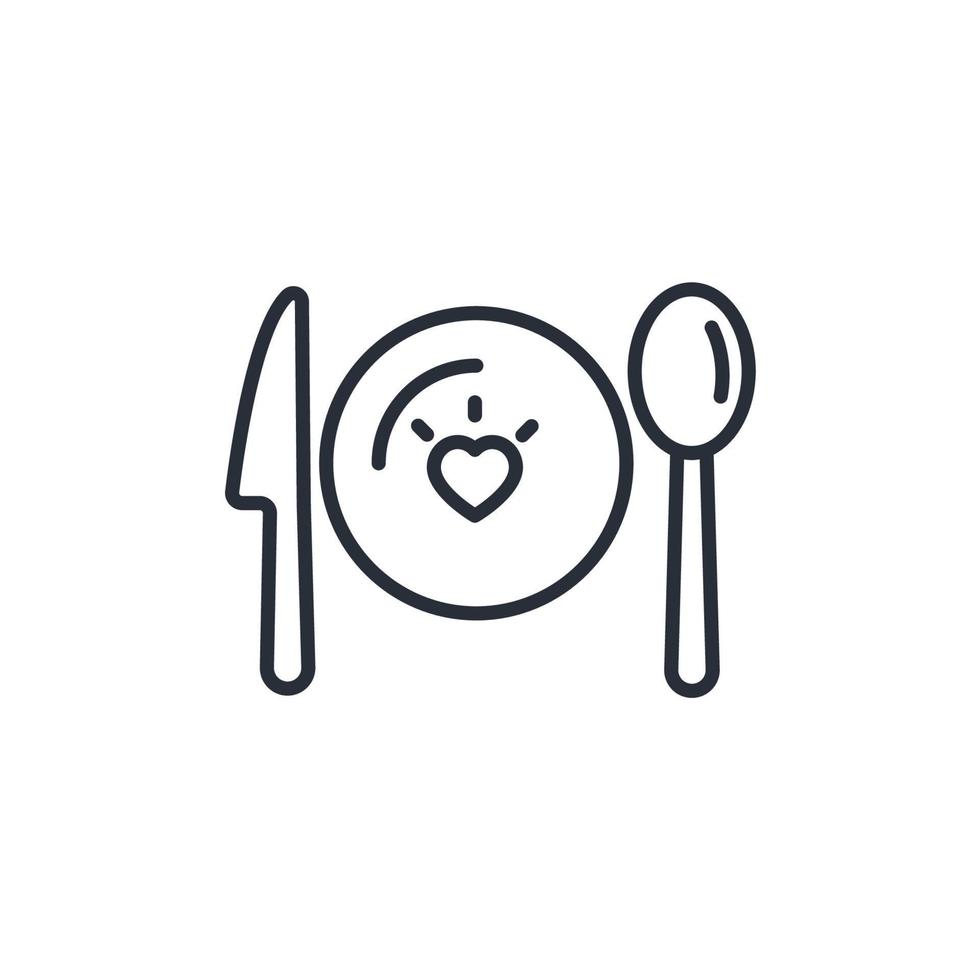 dîner icônes symbole vecteur éléments pour infographie web