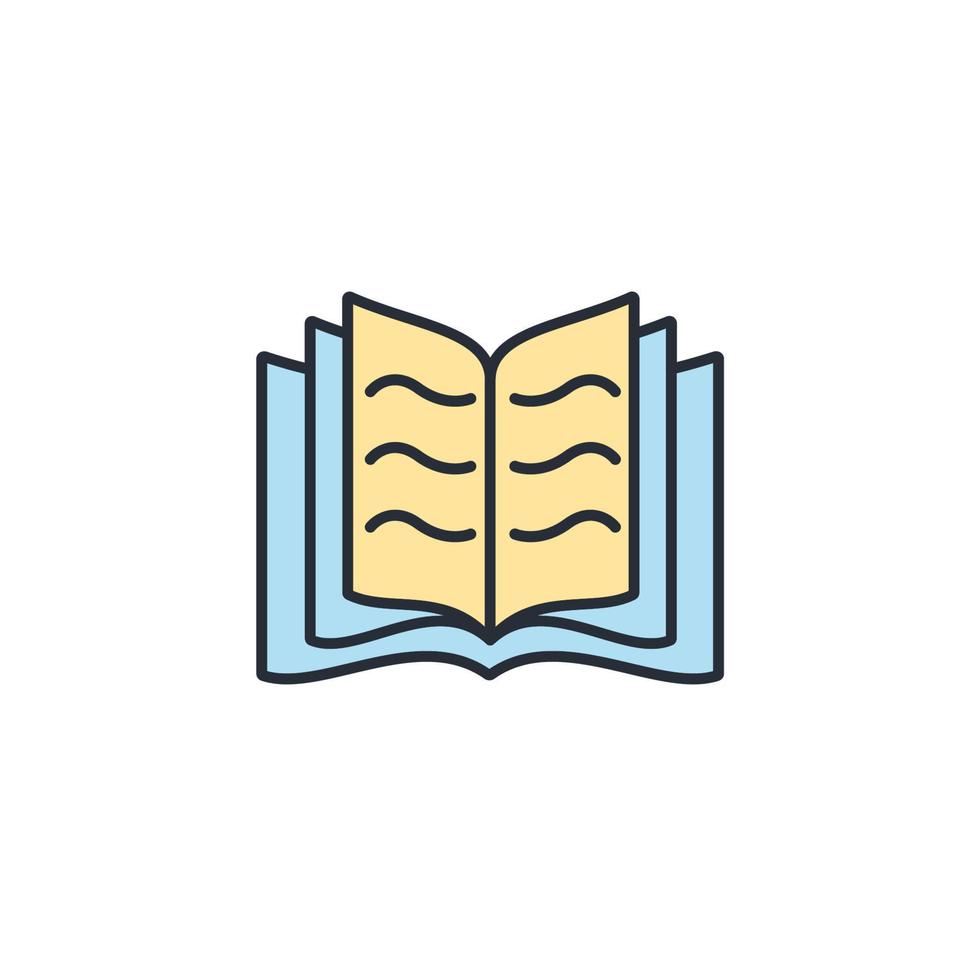 livre icônes symbole vecteur éléments pour infographie web