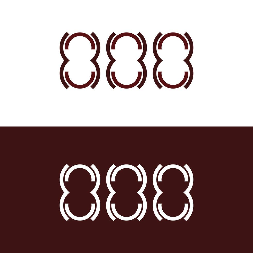 888 création de logo vectoriel. vecteur