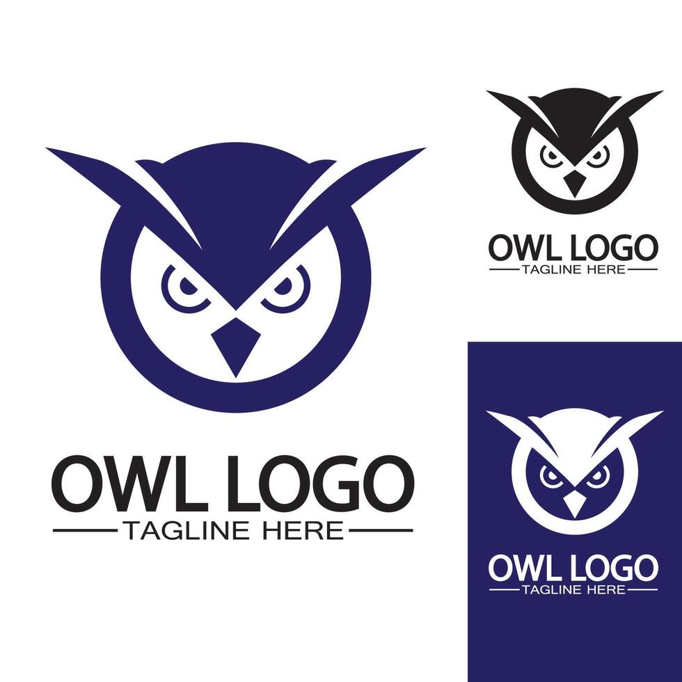 modèle de vecteur de logo hibou