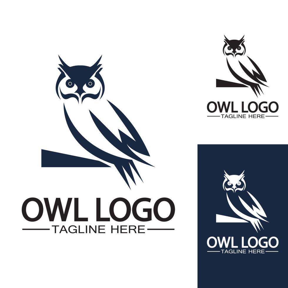 modèle de vecteur de logo hibou