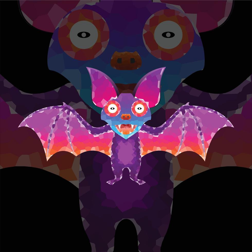 illustration de personnage de chauve-souris halloween vecteur