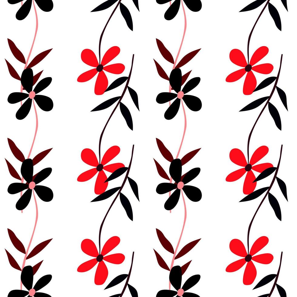 motif sans couture de petites fleurs de doodle. joli imprimé camomille. ornement floral. jolie toile de fond botanique vecteur