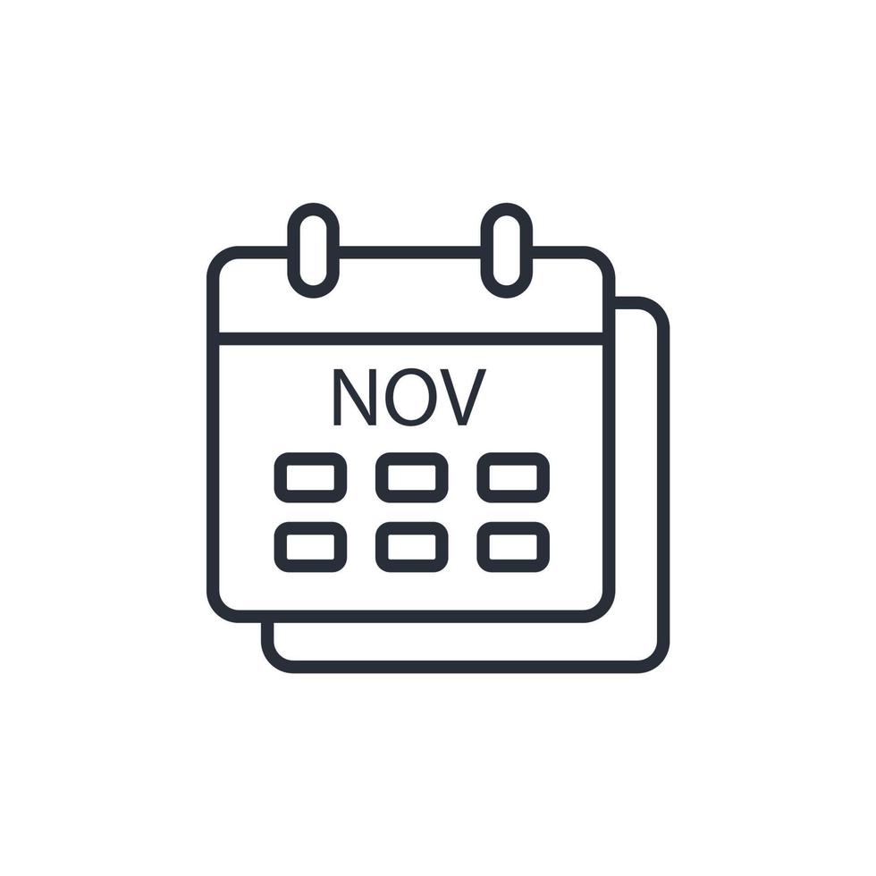 novembre icônes symbole éléments vectoriels pour le web infographique vecteur