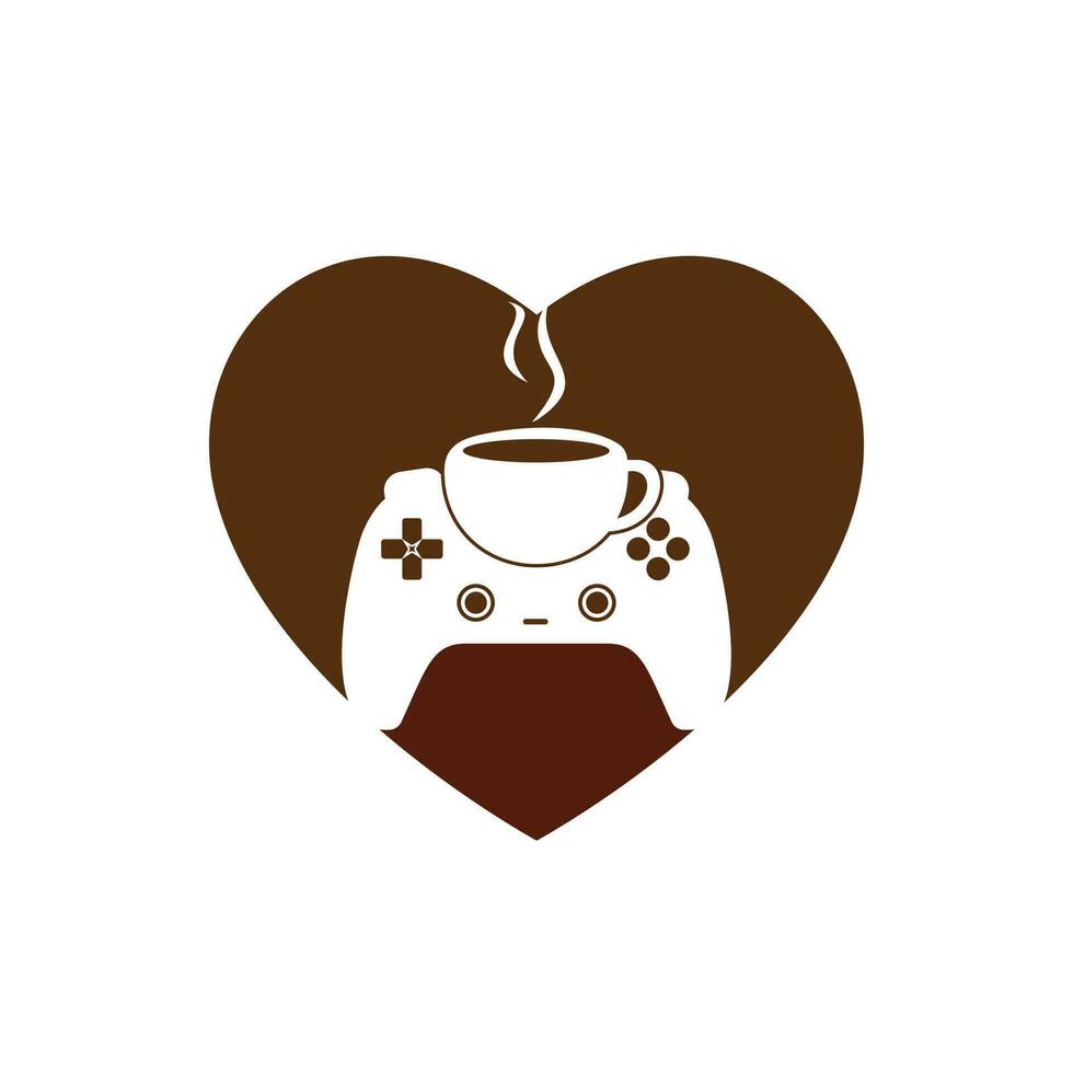 modèle de conception de logo vectoriel gamer café.