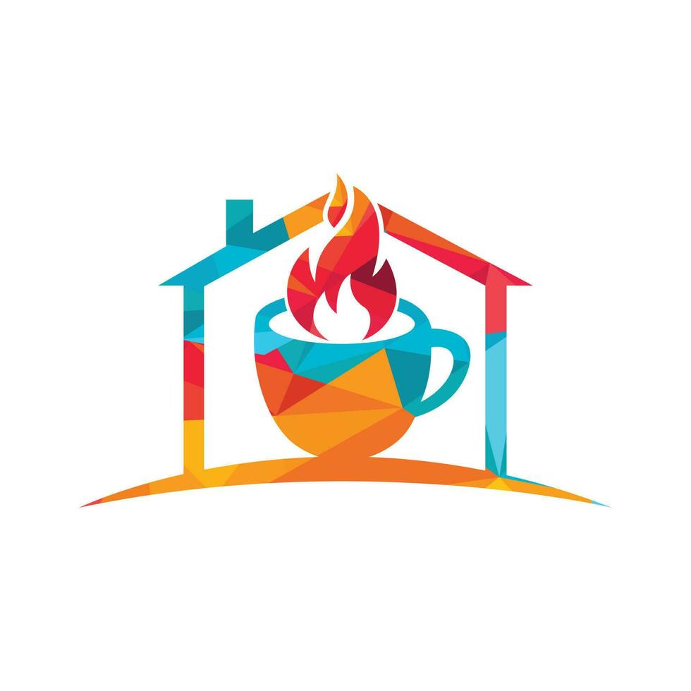 modèle de conception de logo vectoriel de café chaud.