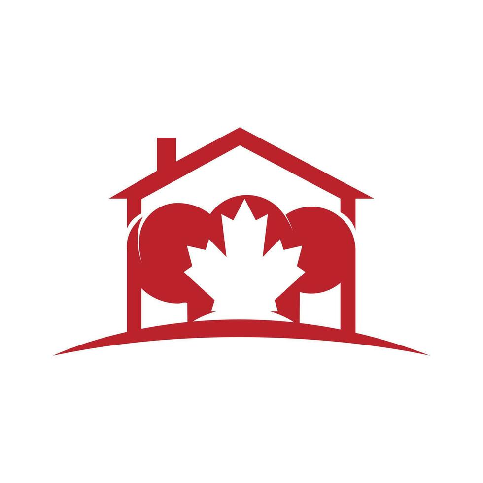 modèle de conception de logo vectoriel de chef canadien. feuille d'érable avec logo d'icône de chapeau de chef.