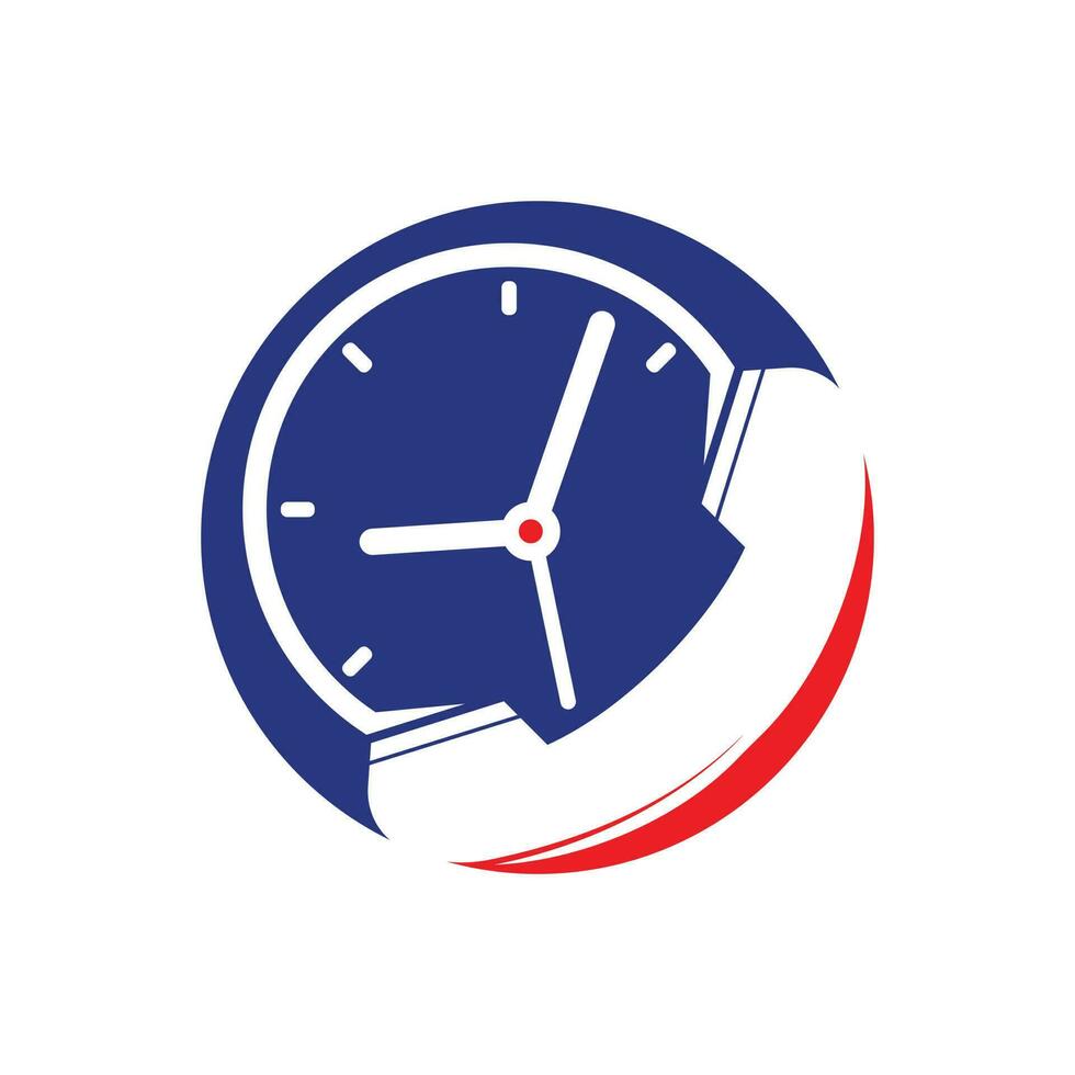 modèle de conception de logo vectoriel de temps d'appel. concept de logo de support et de service.