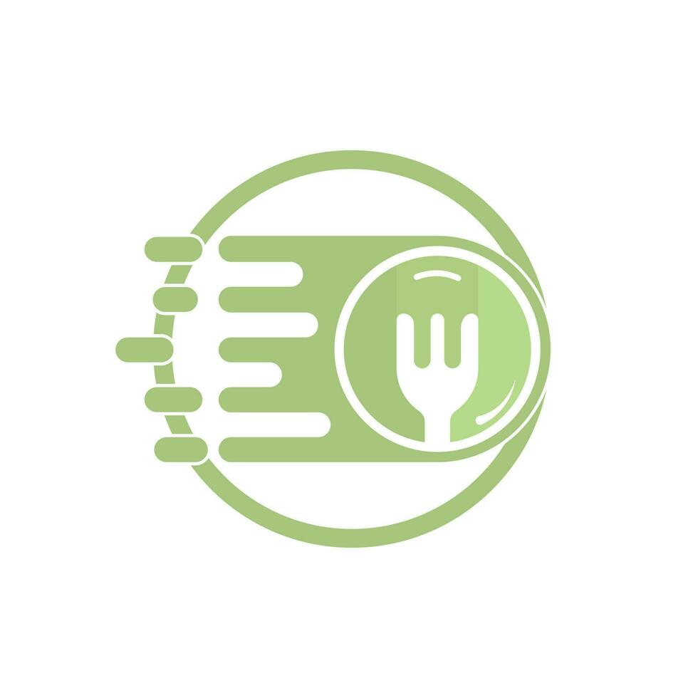 création de logo vectoriel de livraison de nourriture. concept de logo de restauration rapide.