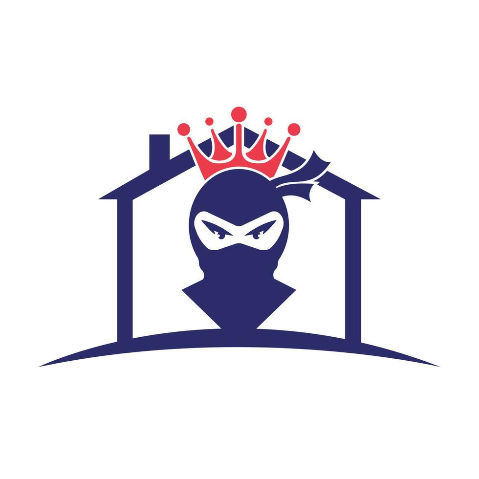 création de logo vectoriel roi ninja.