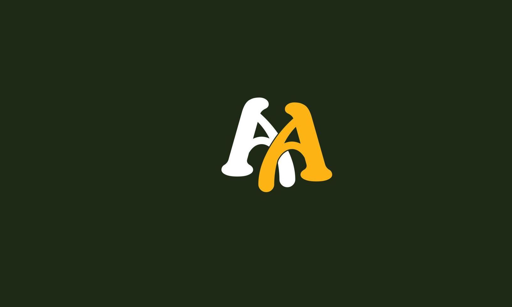 alphabet lettres initiales monogramme logo aa vecteur