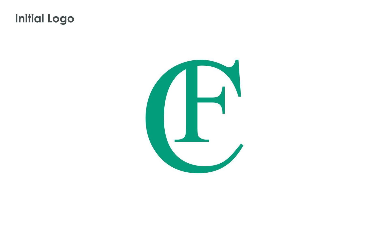 alphabet lettres initiales monogramme logo cf, fc, c et f vecteur