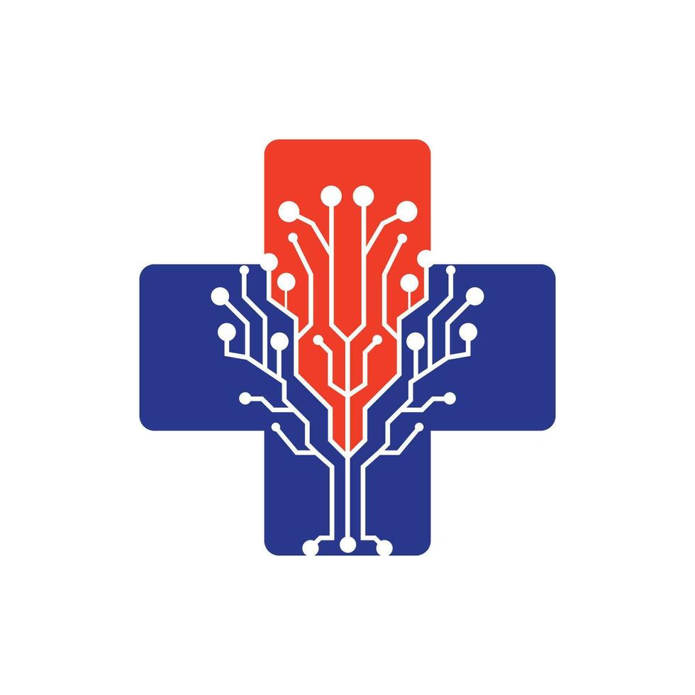 création de logo vectoriel de technologie médicale.