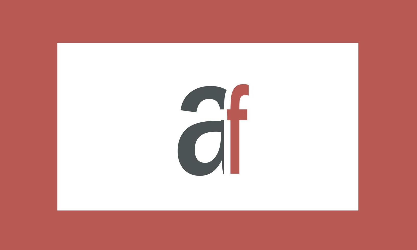 alphabet lettres initiales monogramme logo af, fa, a et f vecteur