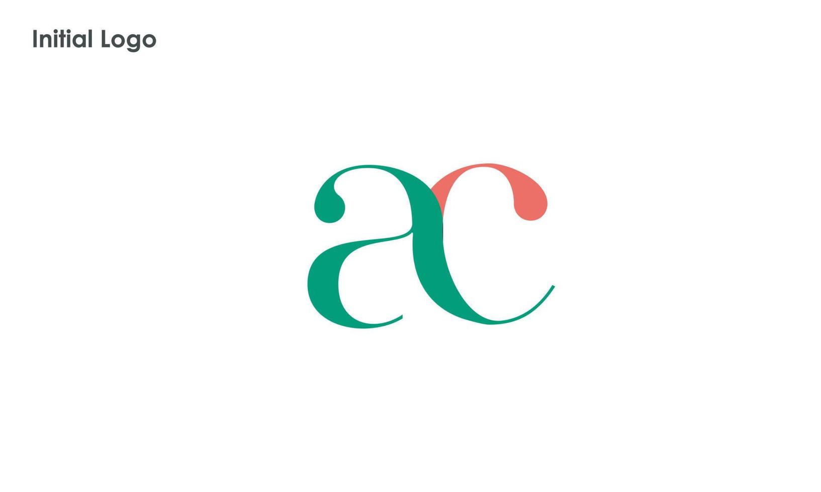 alphabet lettres initiales monogramme logo ac, ca, a et c vecteur