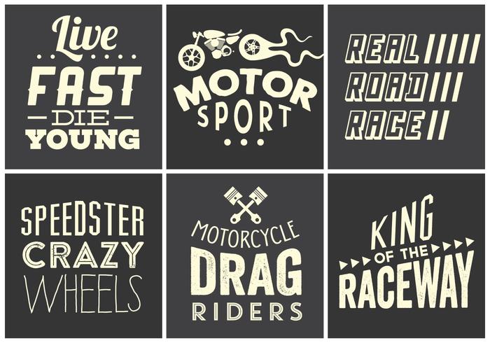 Collection de typographie Vintage Race vecteur