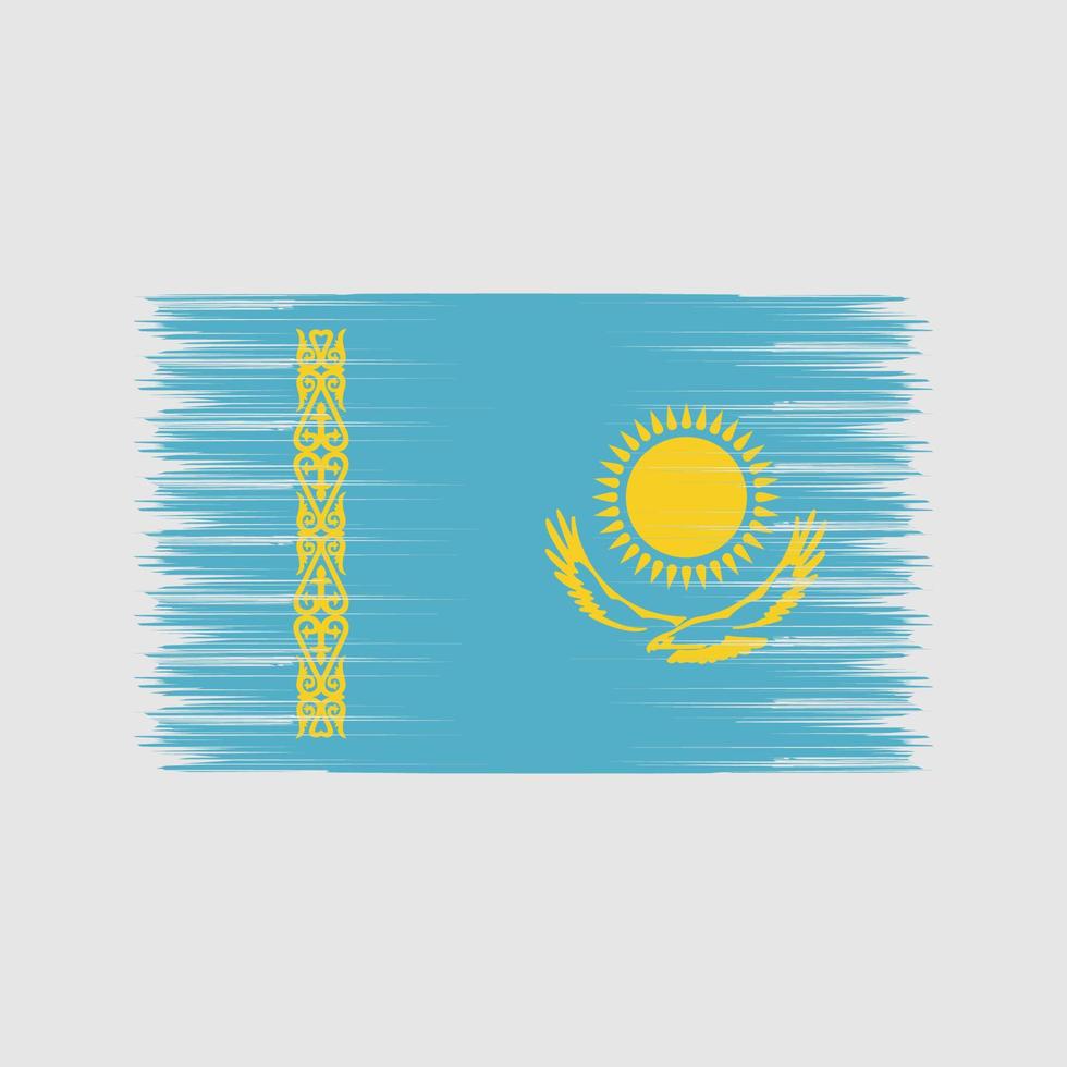 pinceau drapeau kazakhstan. drapeau national vecteur