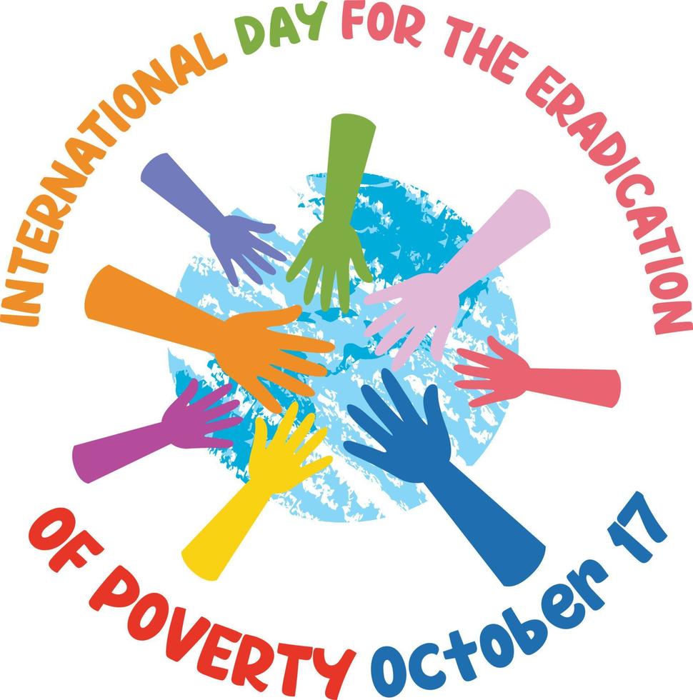 journée internationale pour l'élimination de la pauvreté vecteur