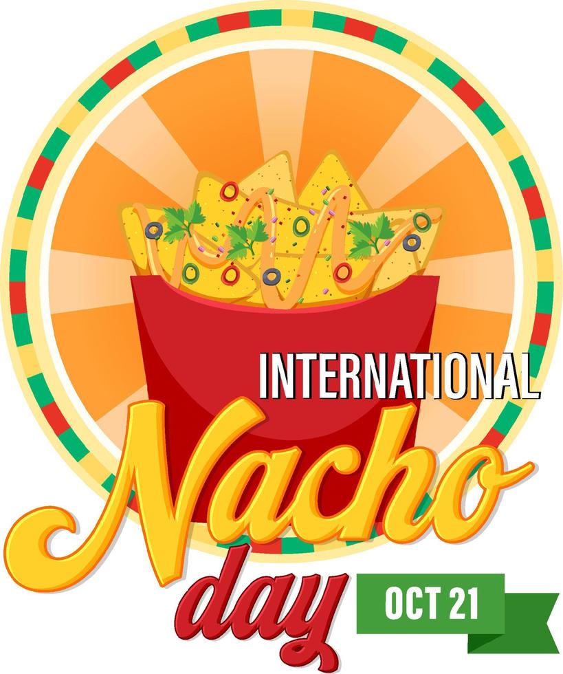 conception de bannière de la journée internationale des nachos vecteur