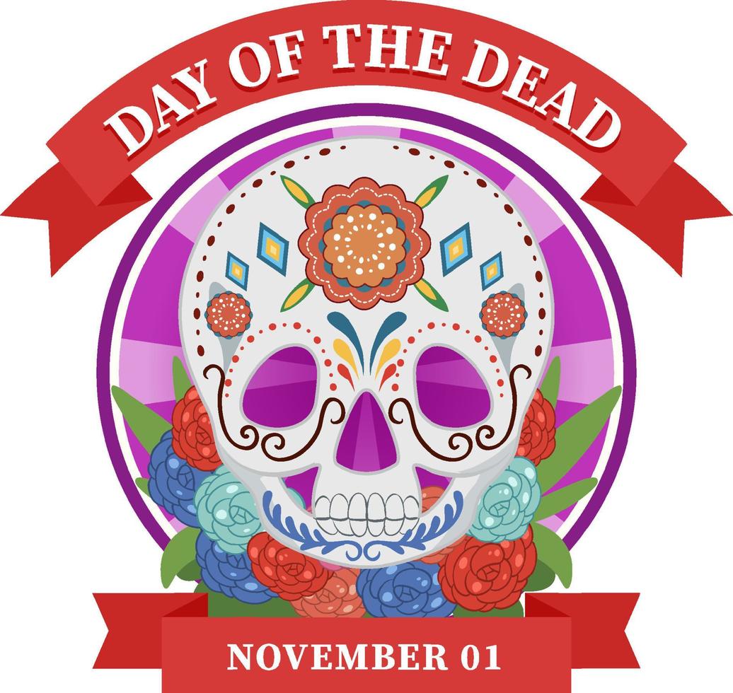 jour des morts avec calaca mexicain vecteur