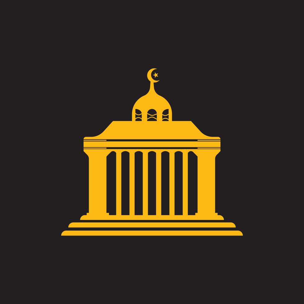 conception de symbole d'illustration vectorielle de logo de mosquée vecteur