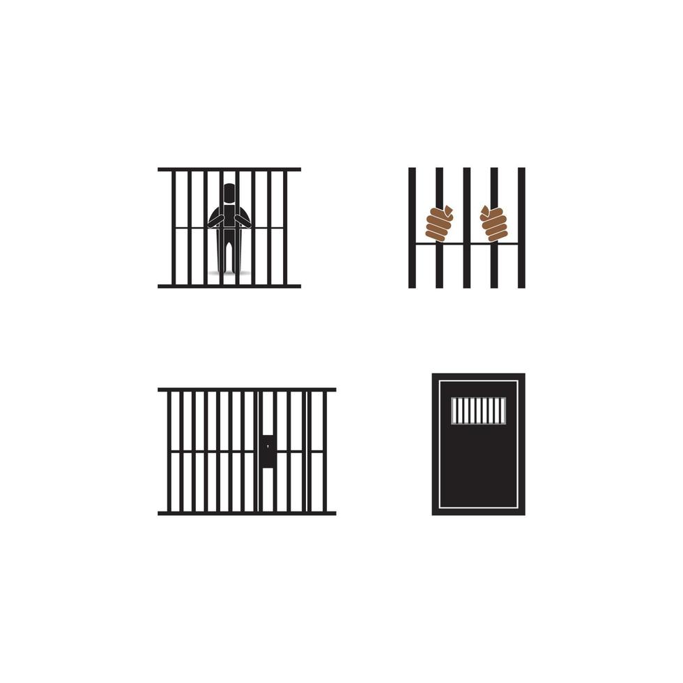 prison, icône, vecteur, illustration, symbole, conception vecteur