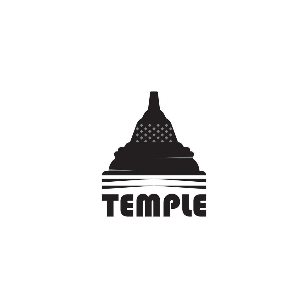 conception de symbole d'illustration vectorielle de logo de temple vecteur