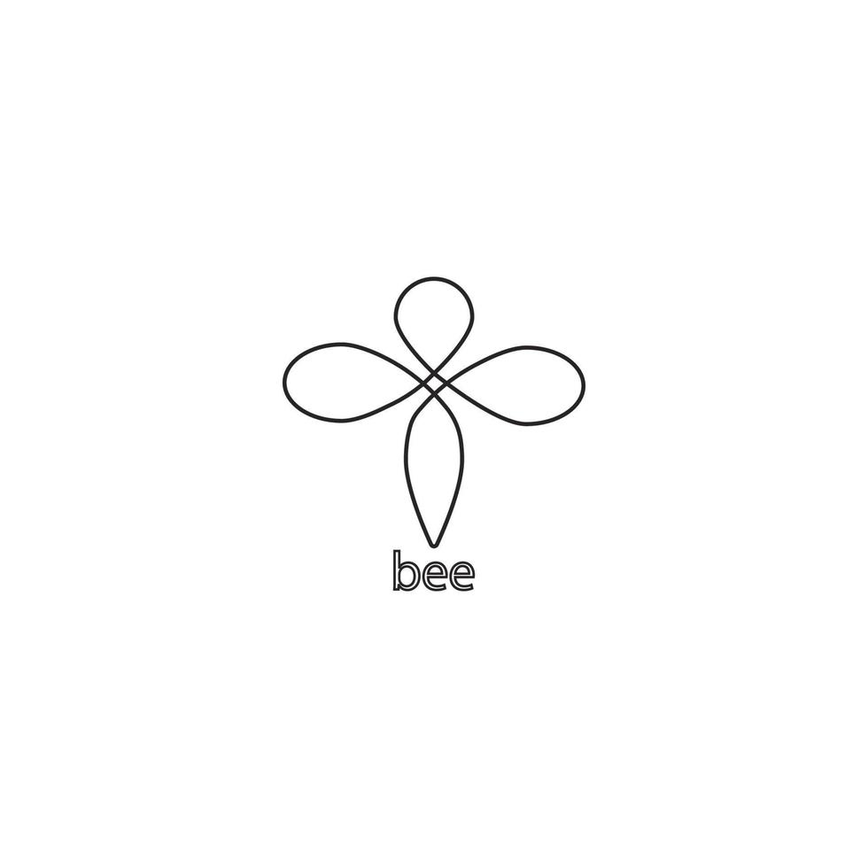 L'icône de l'abeille vector illustration design symbole