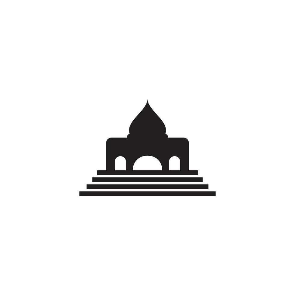 conception de symbole d'illustration vectorielle de logo de mosquée vecteur