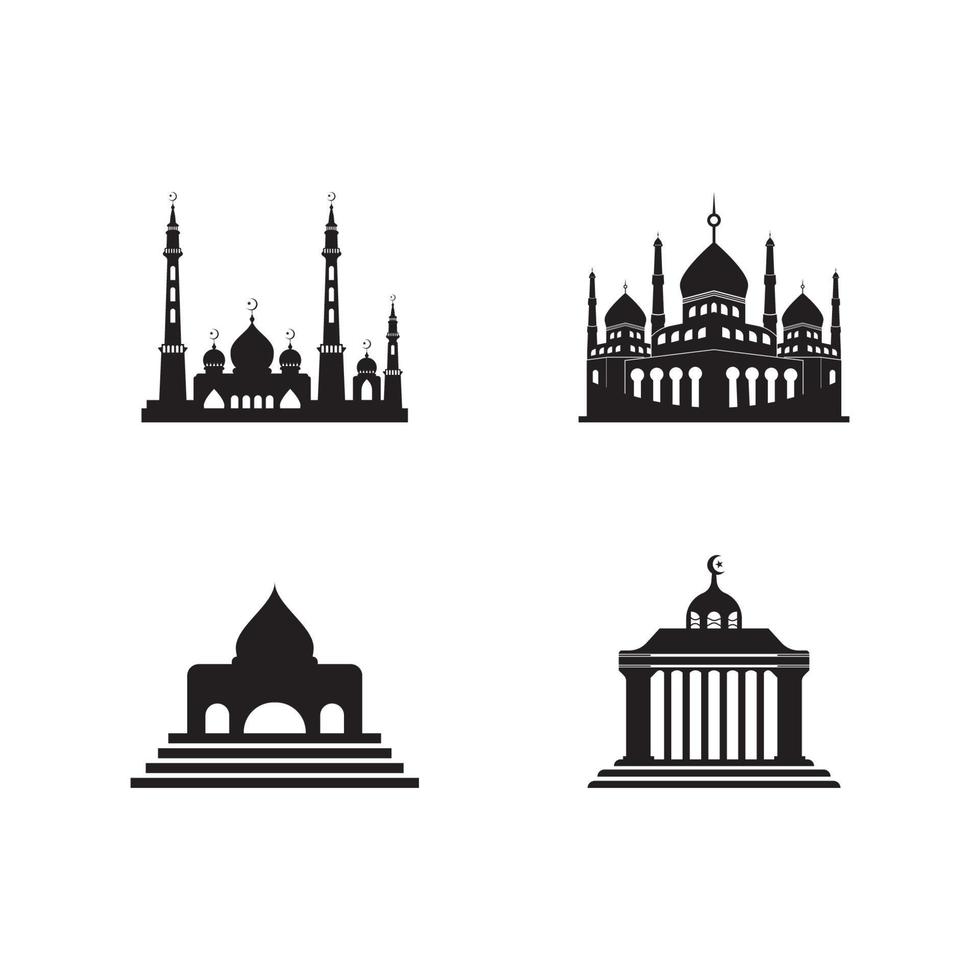 conception de symbole d'illustration vectorielle de logo de mosquée vecteur