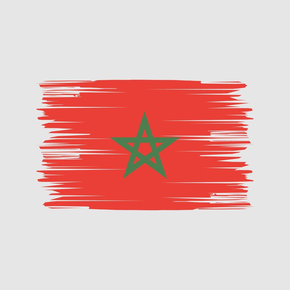 coups de pinceau du drapeau marocain. drapeau national vecteur