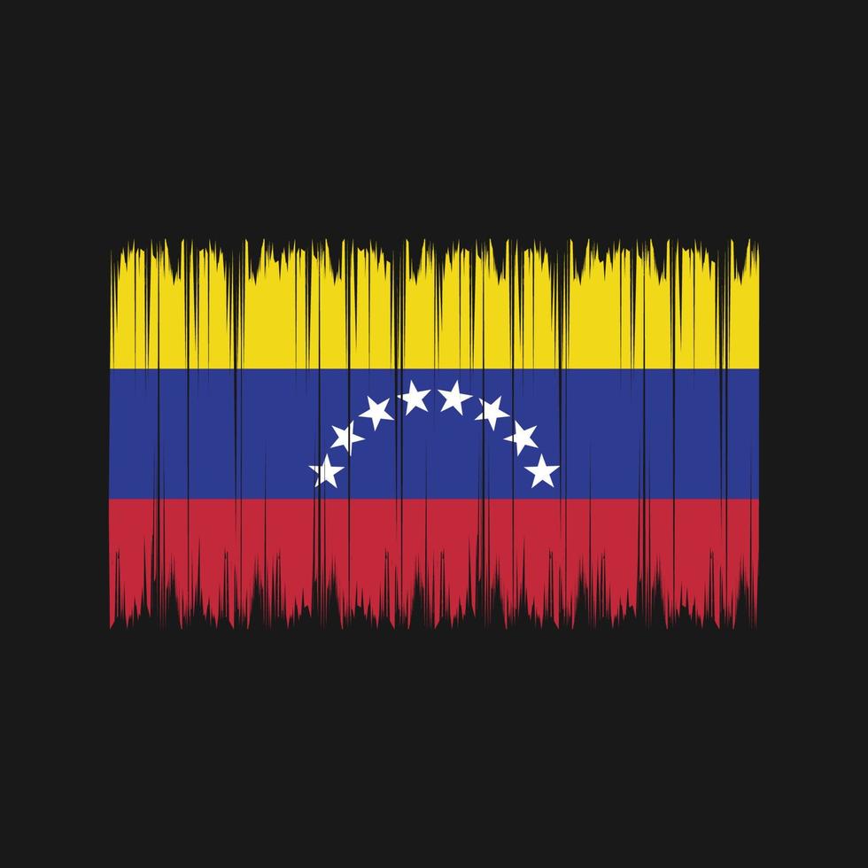 pinceau drapeau venezuela. drapeau national vecteur