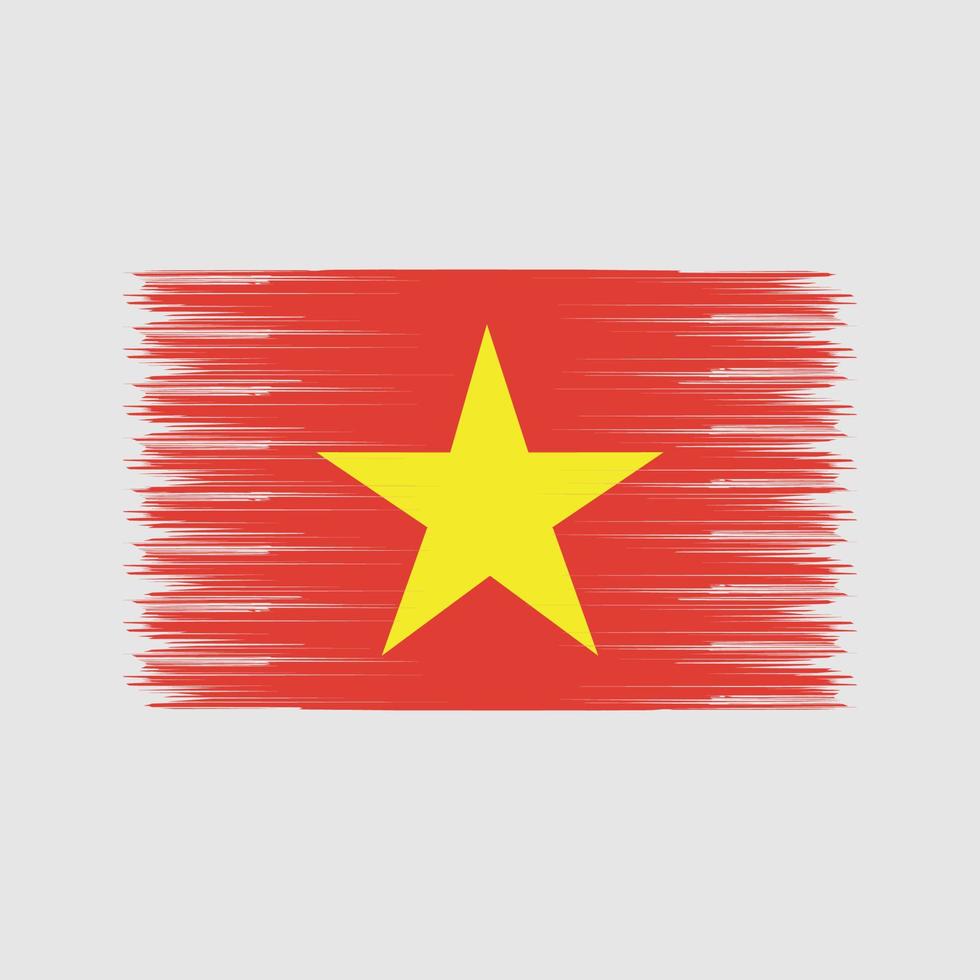 brosse de drapeau du vietnam. drapeau national vecteur