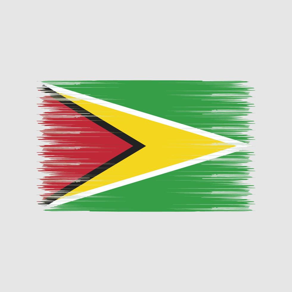 pinceau drapeau guyanais. drapeau national vecteur