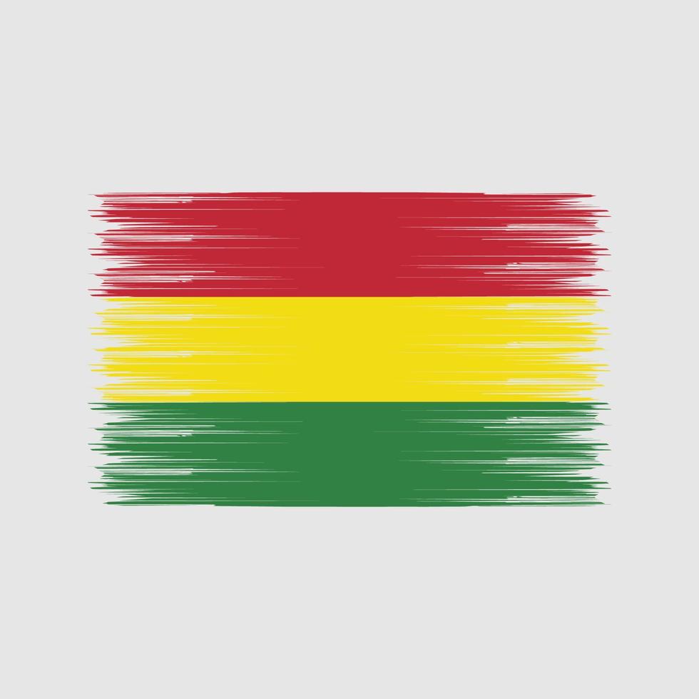 brosse drapeau bolivie. drapeau national vecteur