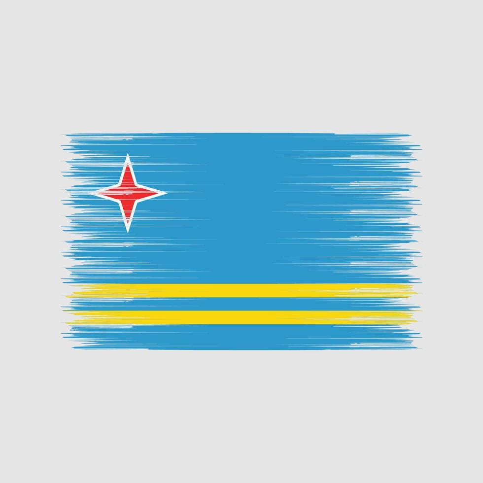 brosse drapeau aruba. drapeau national vecteur