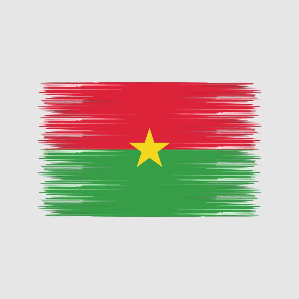 pinceau drapeau burkina faso. drapeau national vecteur