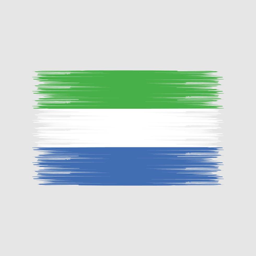 pinceau drapeau sierra leone. drapeau national vecteur