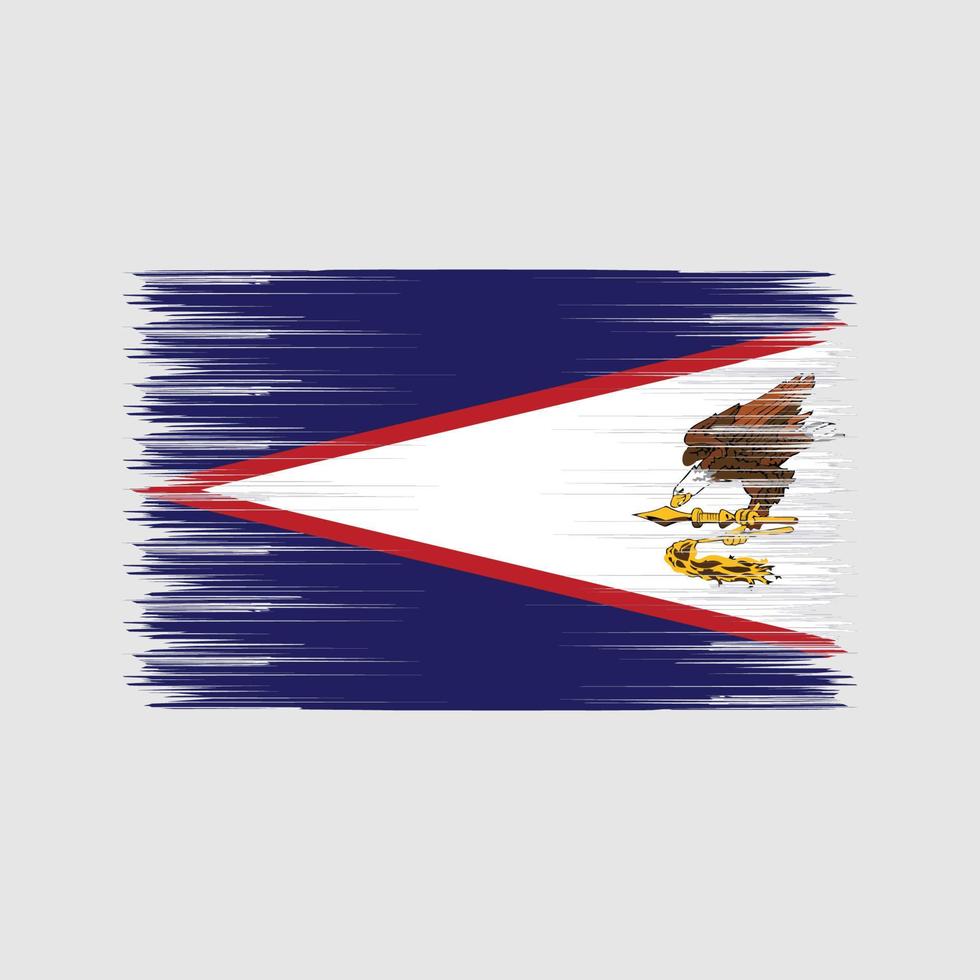 pinceau drapeau samoa américain. drapeau national vecteur