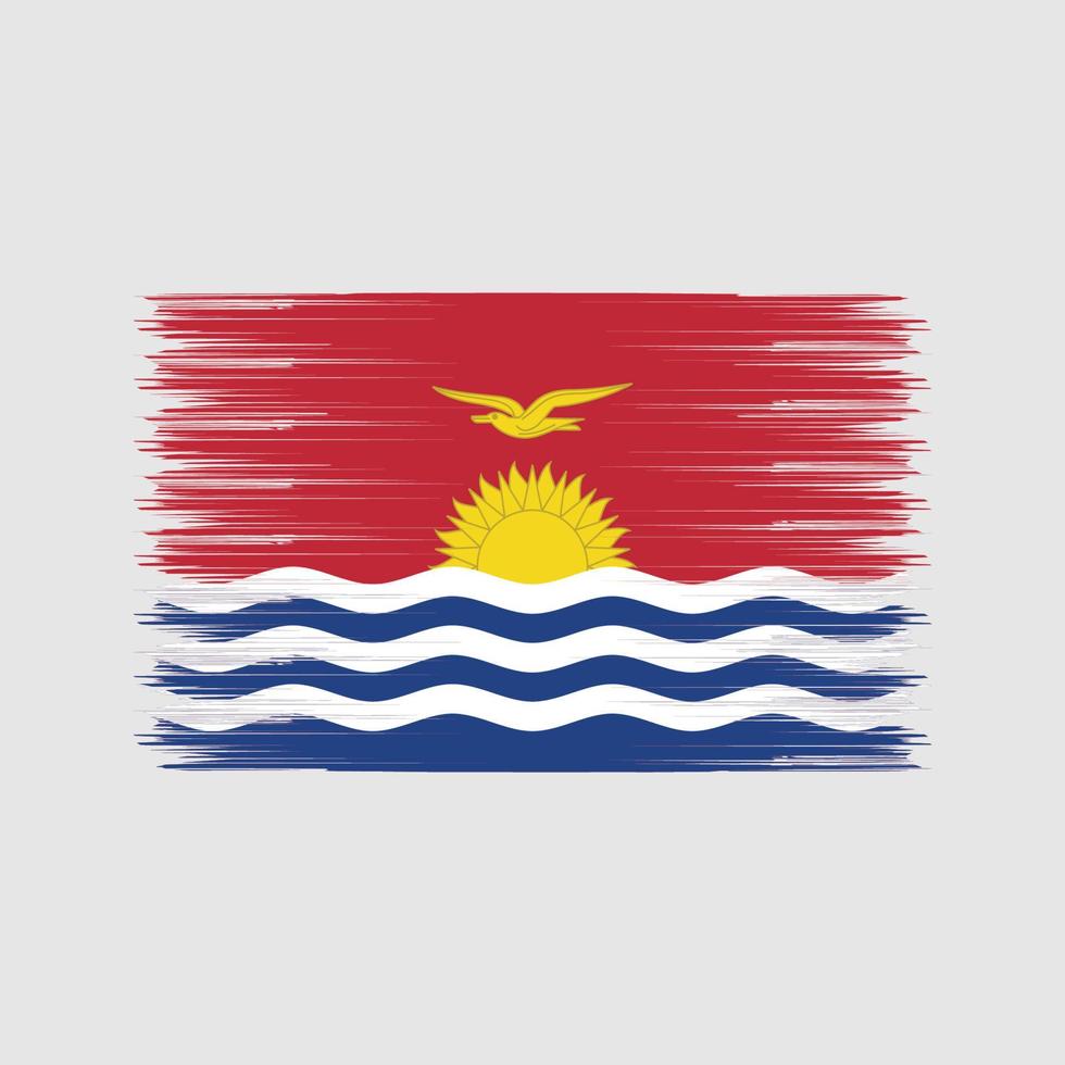 pinceau drapeau kiribati. drapeau national vecteur