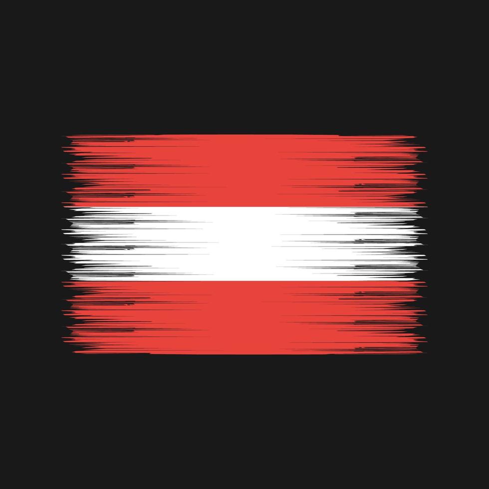 pinceau drapeau autrichien. drapeau national vecteur