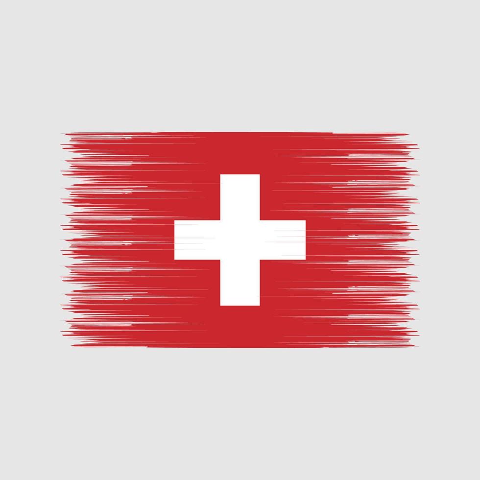 pinceau drapeau suisse. drapeau national vecteur