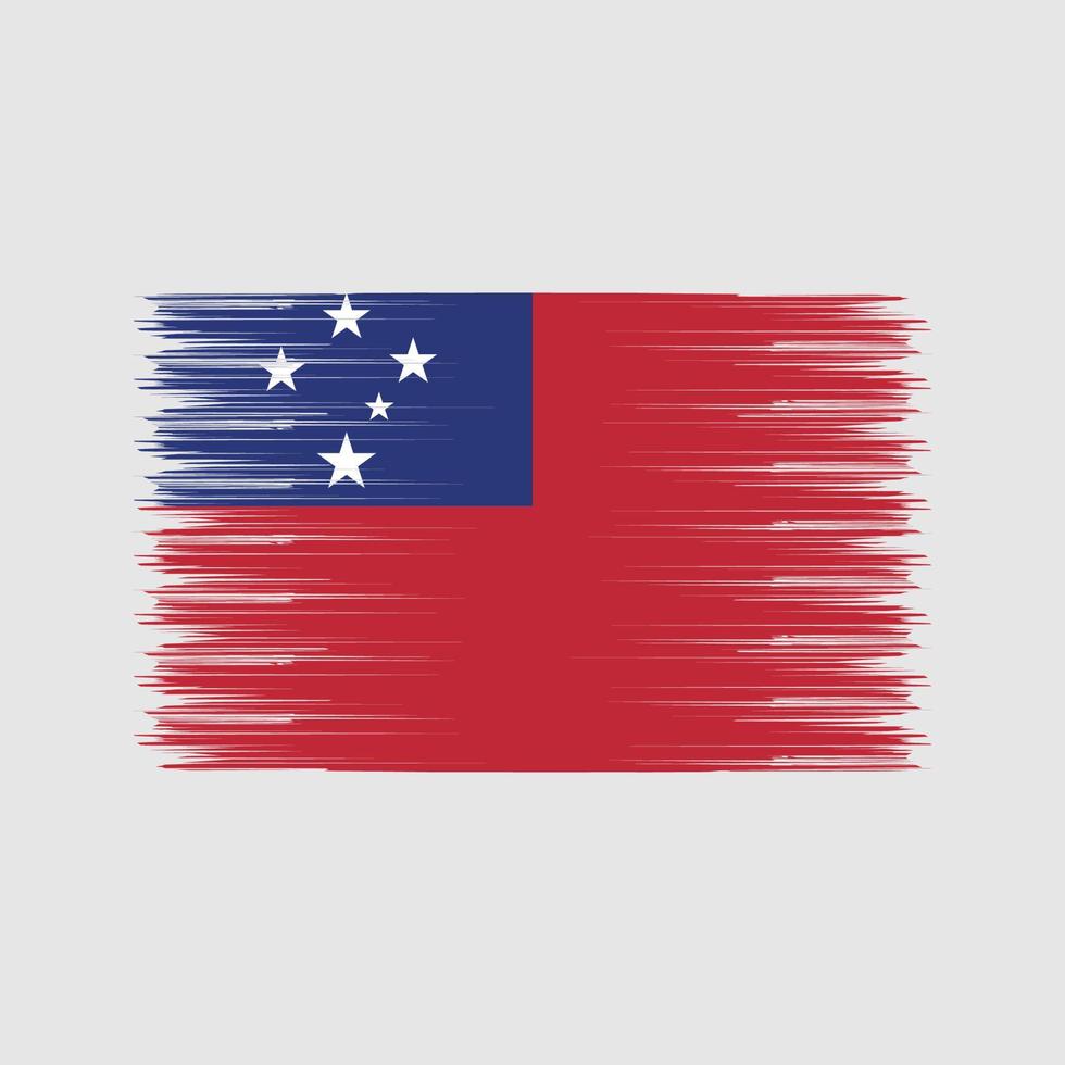 pinceau drapeau samoa. drapeau national vecteur